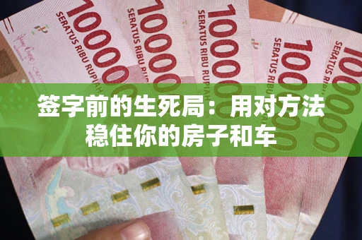 济南签字前的生死局：用对方法稳住你的房子和车