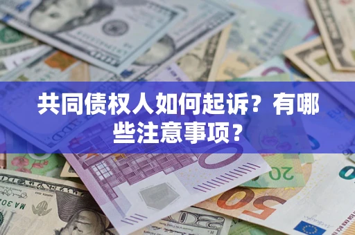 济南共同债权人如何起诉？有哪些注意事项？